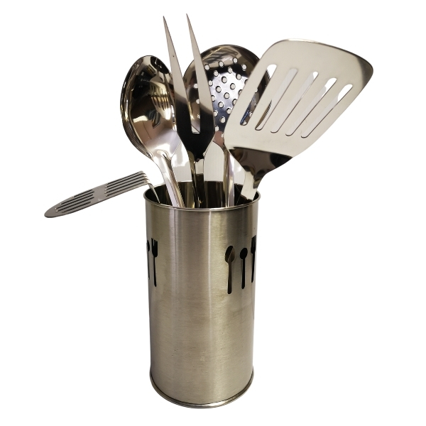 Kitchen Utensil Set (Stainless Steel) – 6 Piece