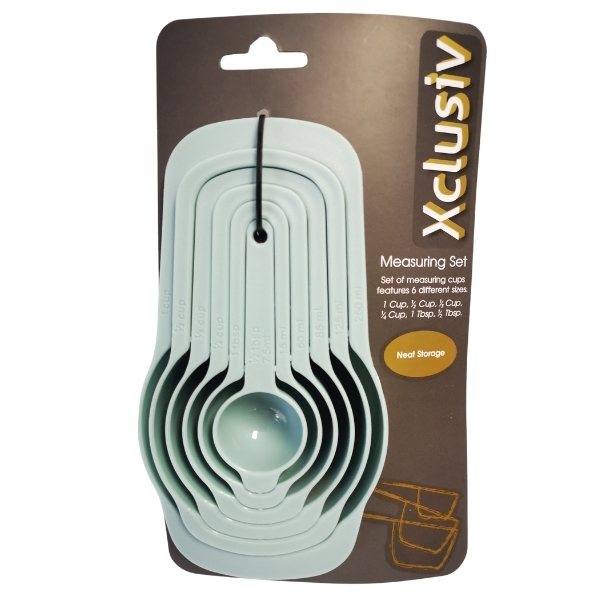 Xclusive – Measuring Cups Set – 6 Different Stackable Sizes – Neat Storage