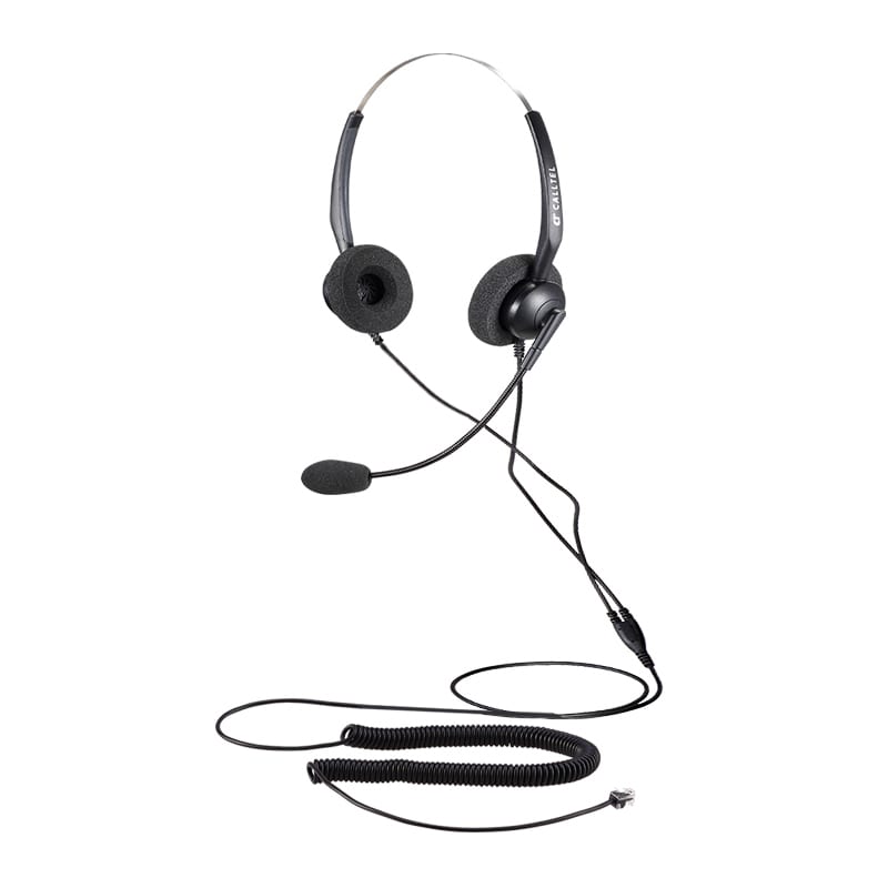 Calltel T800 Stereo-Ear Noise-Cancelling Headset – RJ9 Reverse