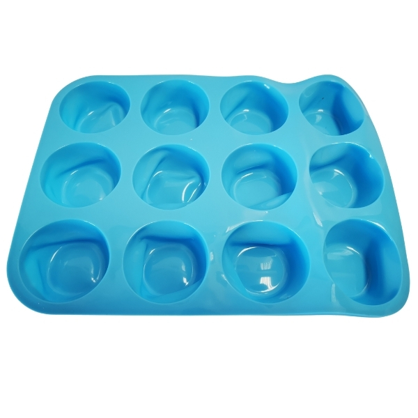 Bakeware Silicone Cupcake / Muffin Pan – 12 Cup (Blue)
