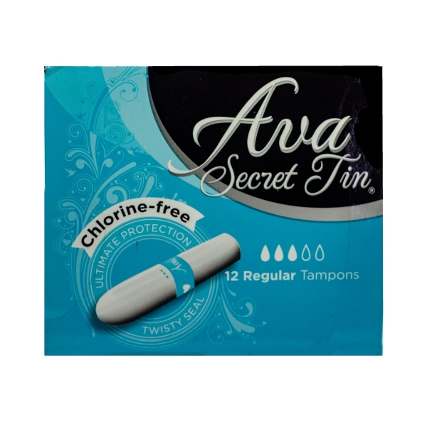 Ava Secrets – Tampons Regular (12’s) including Tin for easy storage &travel