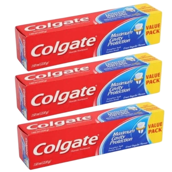 Colgate – Maximum Cavity Protection Toothpaste – Regular (3 x 150ml)