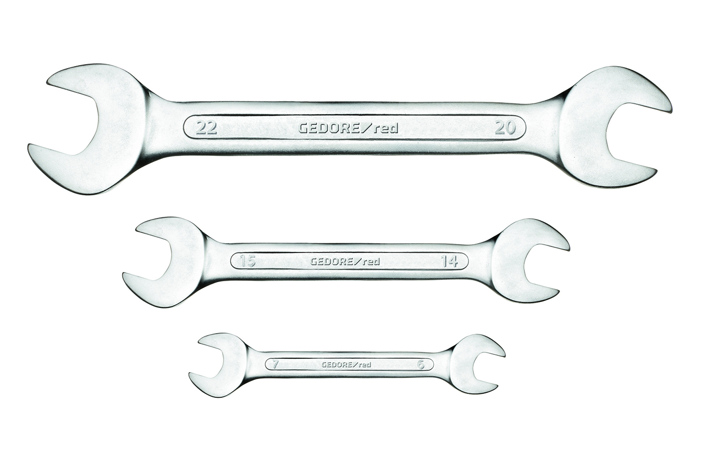 Gedore Red Double Open-Ended Spanner Set Long Metric 12 Piece