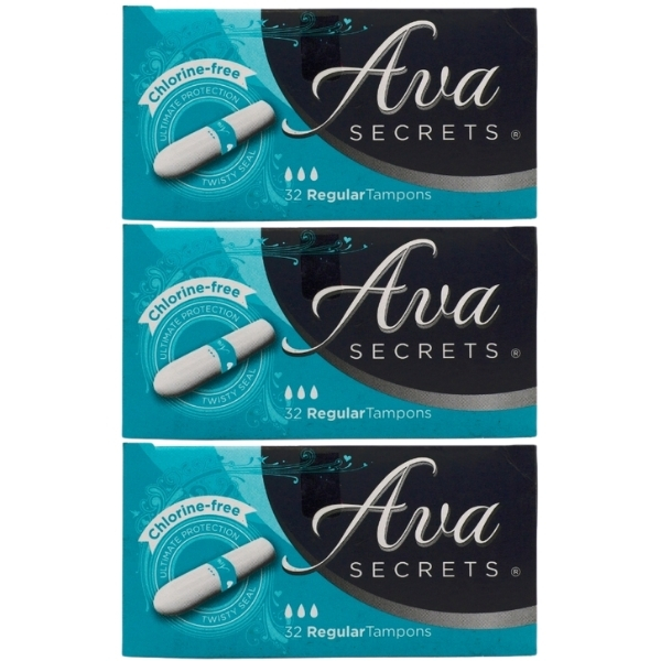 Ava Secrets – Tampons Regular (32’s) – Bulk Pack of 3