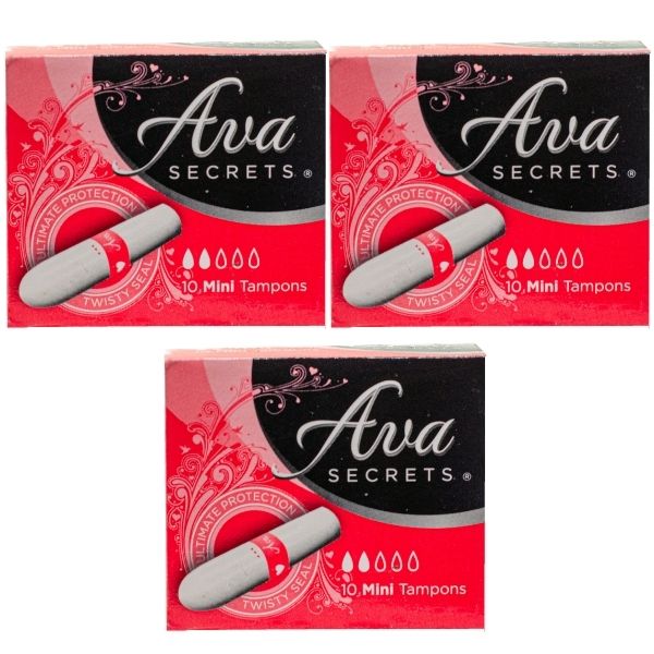 Ava Secrets – Tampons Mini (10’s) – Bulk Pack of 3
