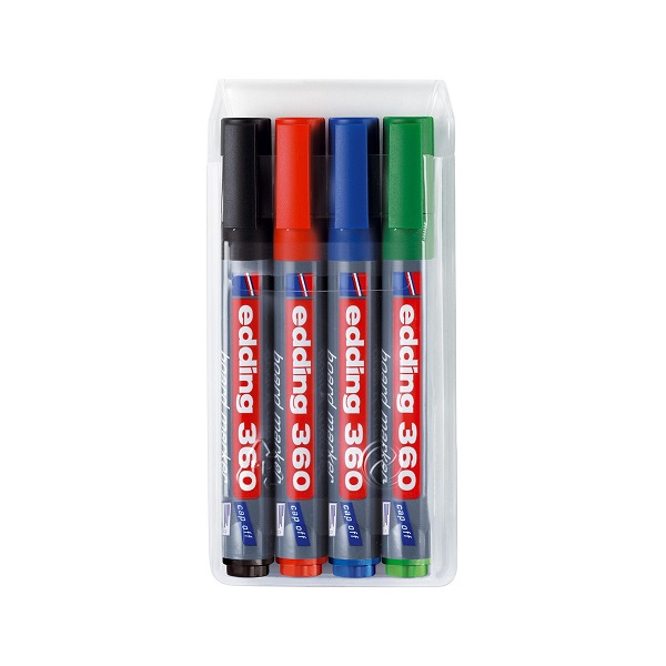 Edding 360 Whiteboard Marker Wallet 4Pcs.