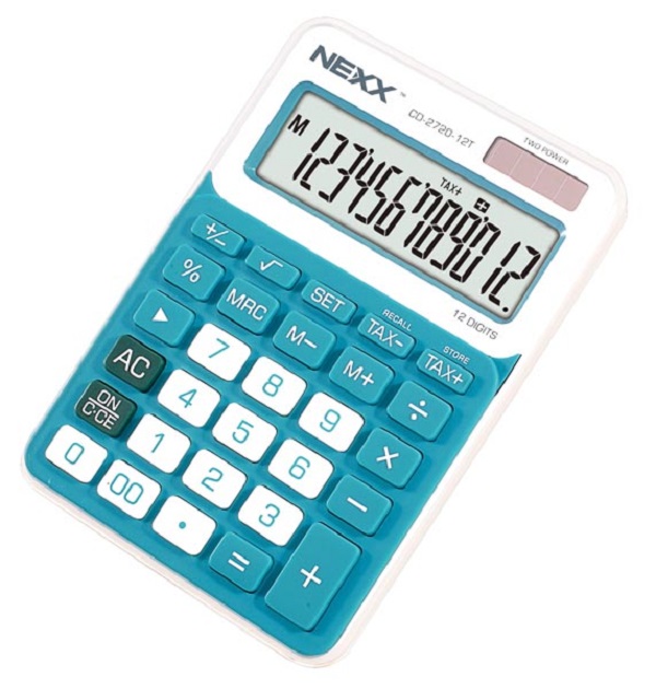Nexx CD2720 Blue 12 Digit Desktop Calculator.