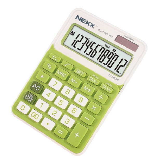 Nexx CD2720 Green 12 Digit Desktop Calculator.