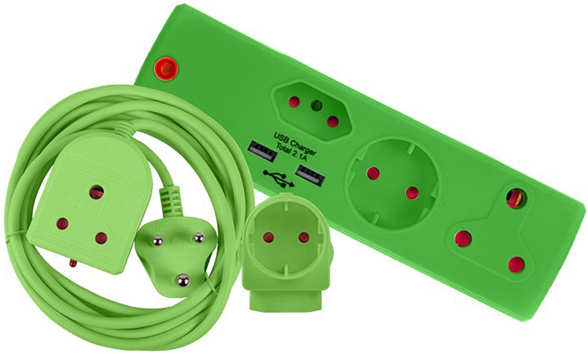 Electricmate – Schuko & Euromate / Colour Combo Pack Green