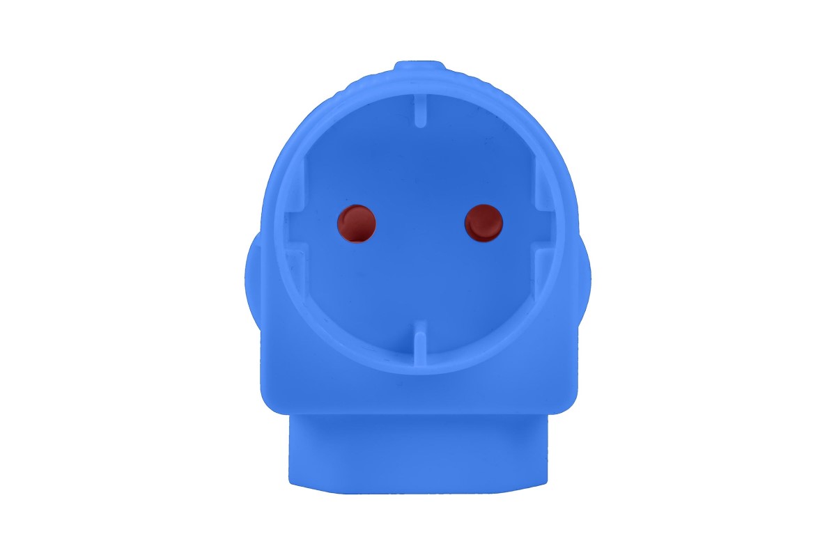 Electricmate SchukoEuro Adaptor Loose Blue