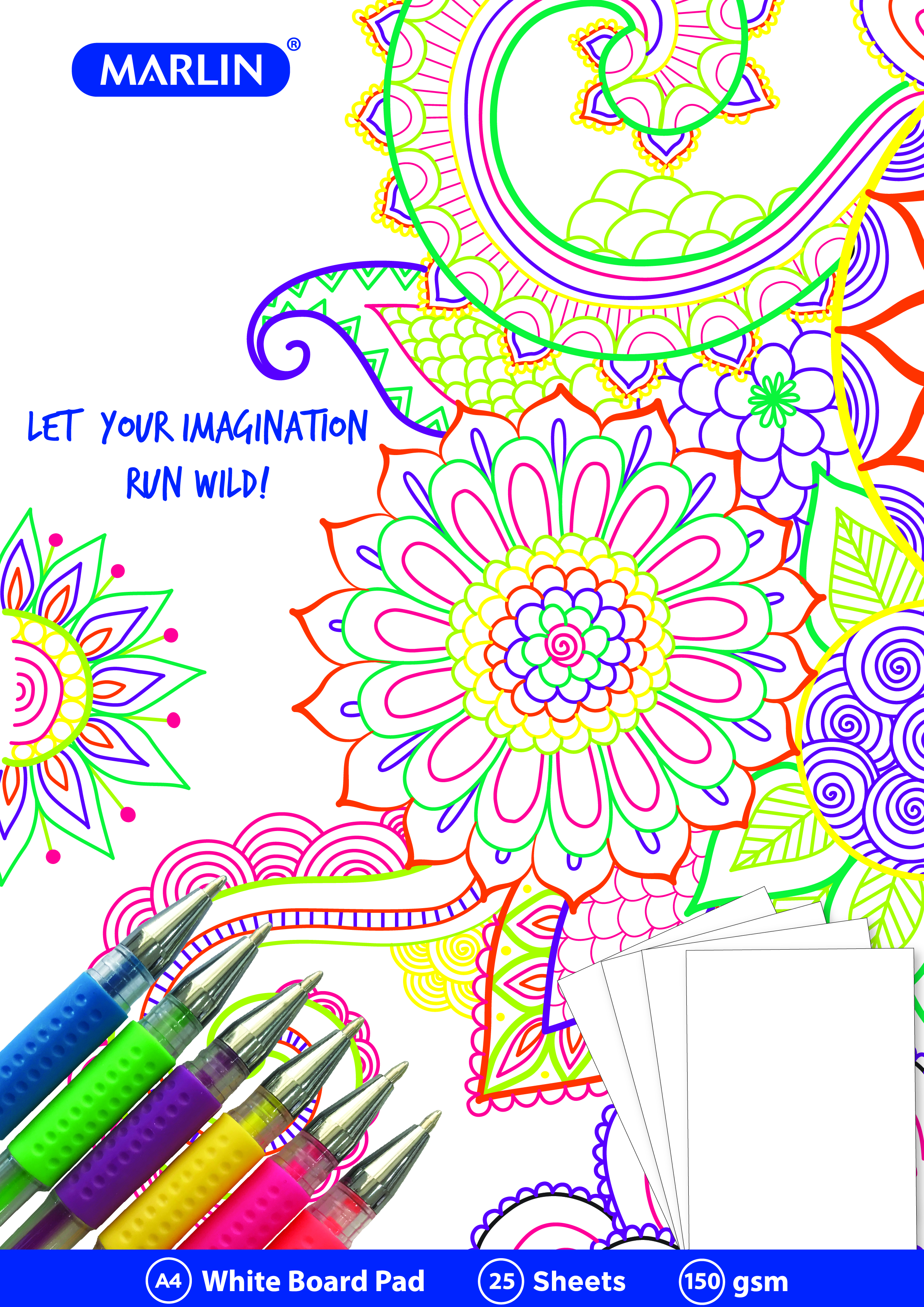 Marlin Project Board pad A4 25 sheets 150gsm White