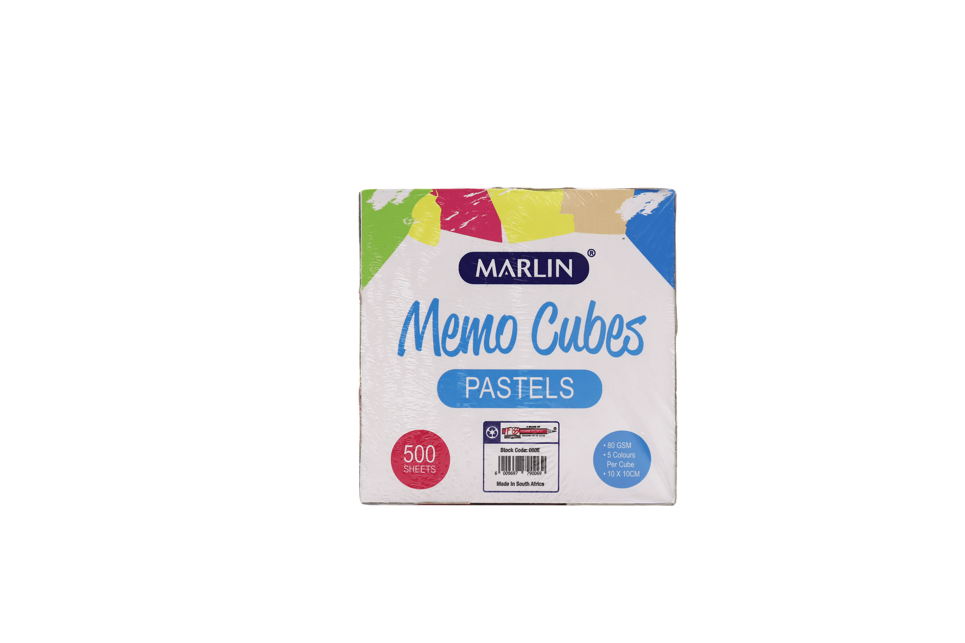 Marlin Memo Cubes Assorted Pastels (5 colurs per cube 100mmx100mm)