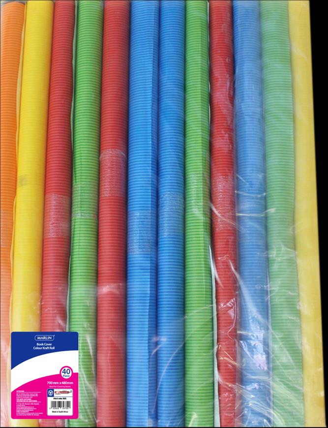 Marlin Colour Kraft Rolls 480mm x 700mm 40’s BULK – NEW