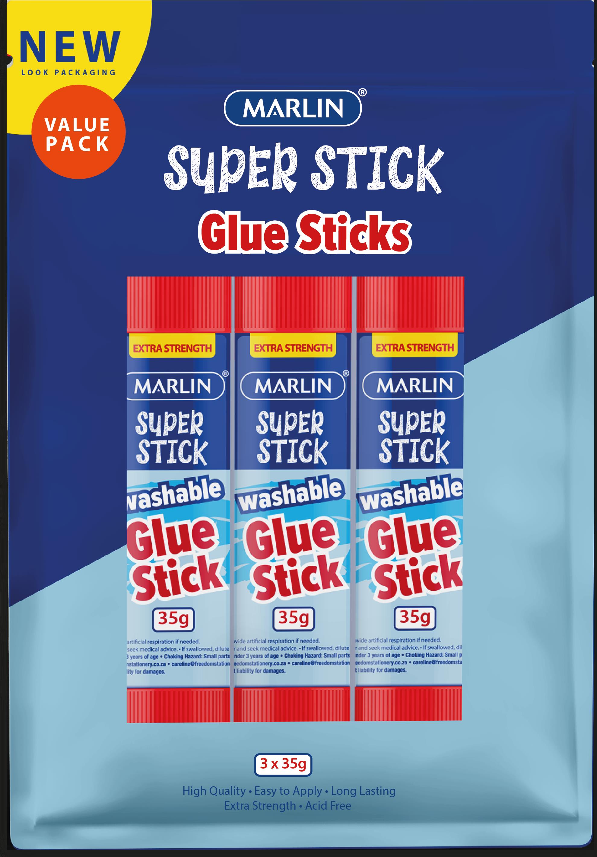 Marlin glue stick non-toxic 35g 3’s VALUE PACK