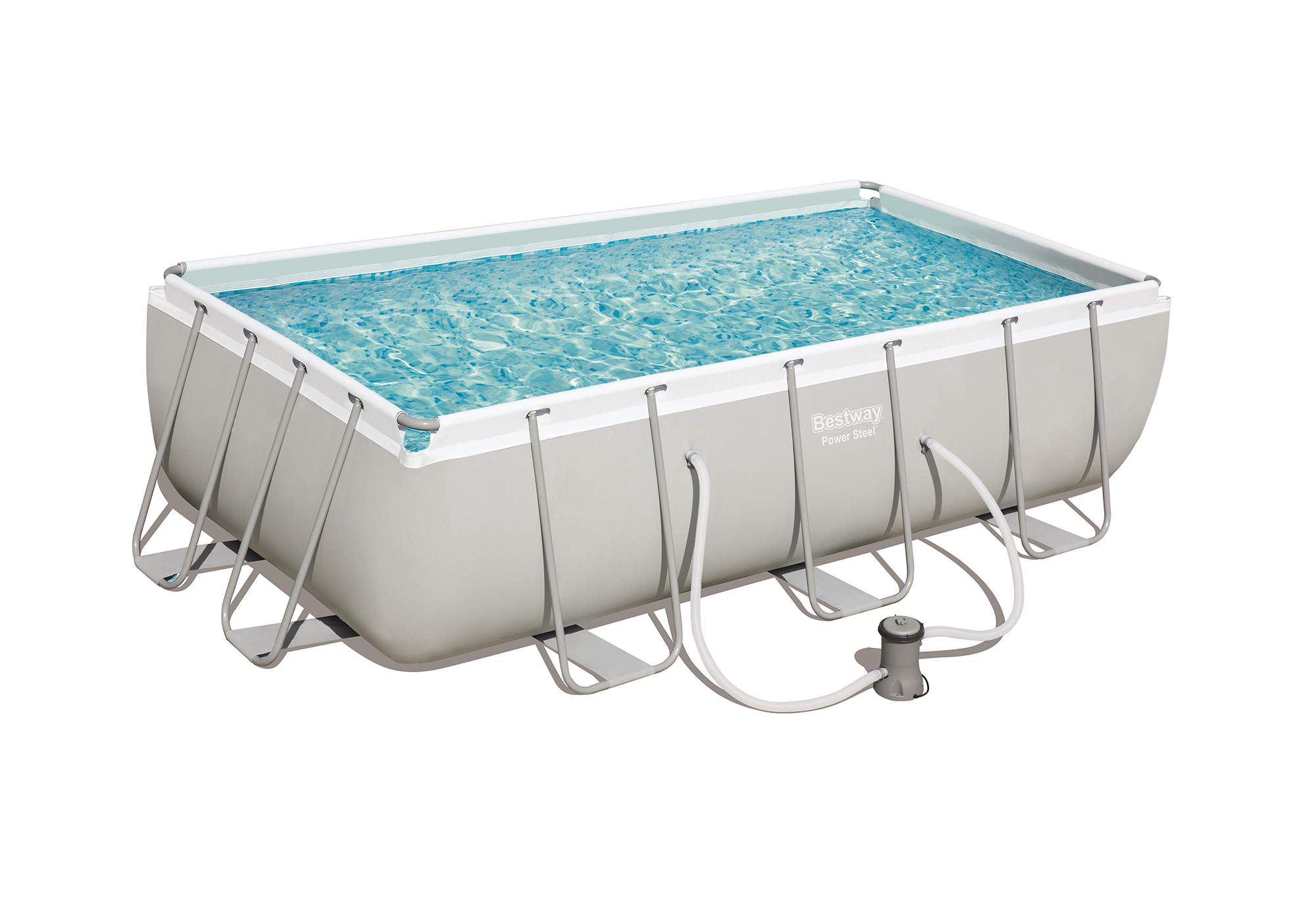 Bestway 4.04m x 2.01m x 1.00m Power Steel Rectangular Frame Pool Set