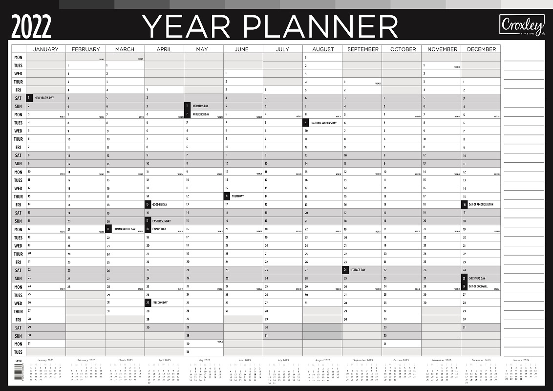 CROXLEY 2022 Year Planner