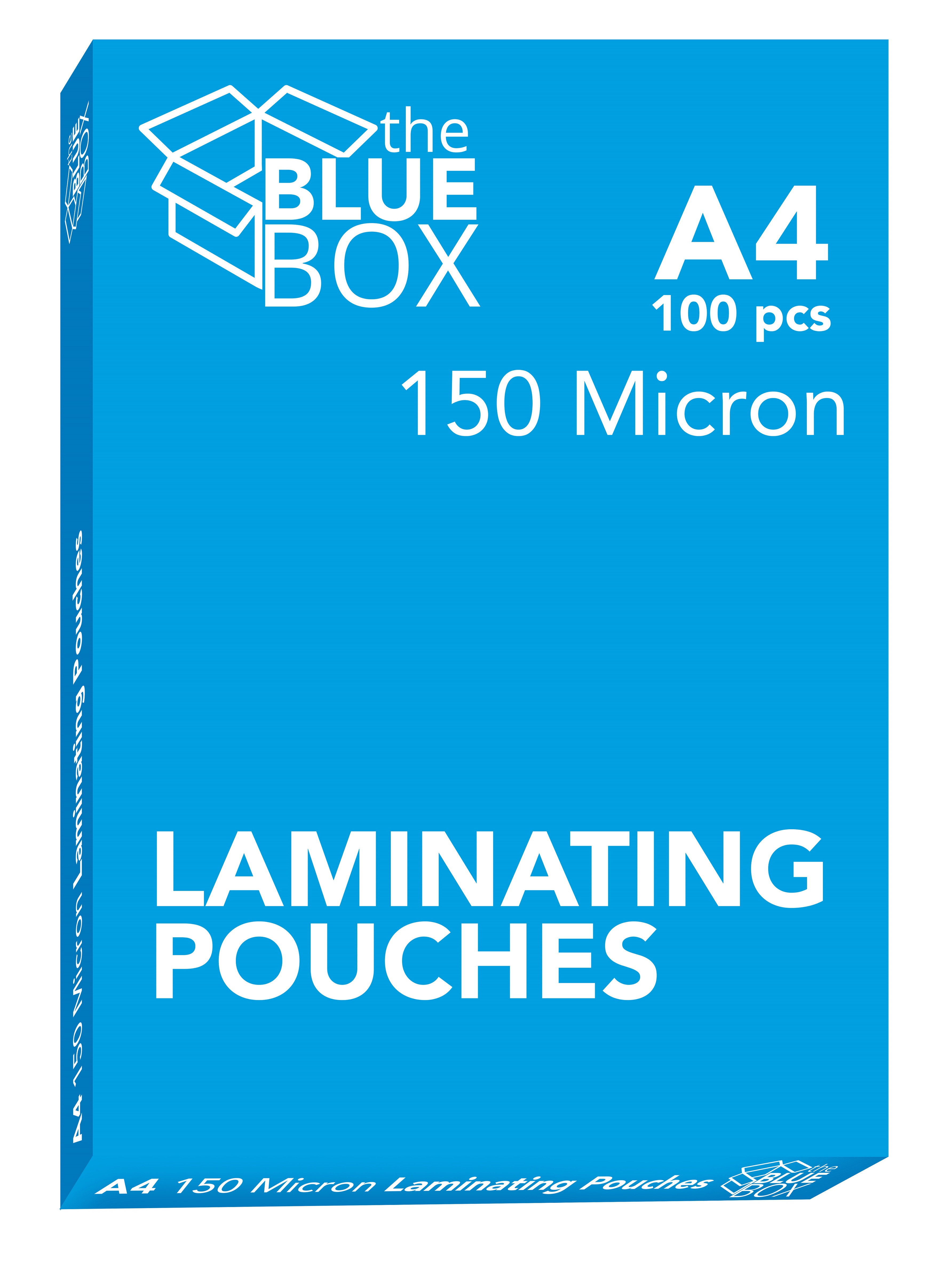 Blue Box A4 Laminating Pouches 150 Micron – 100 Pouches