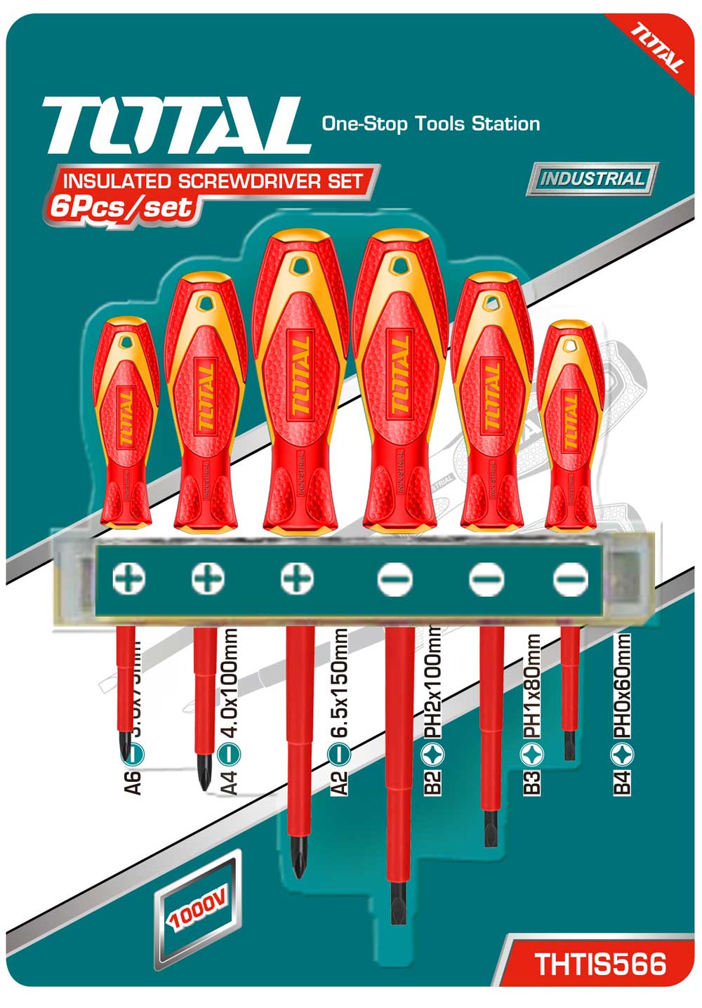 Total Tools 6 Pcs Industrial insulated screwdriver set