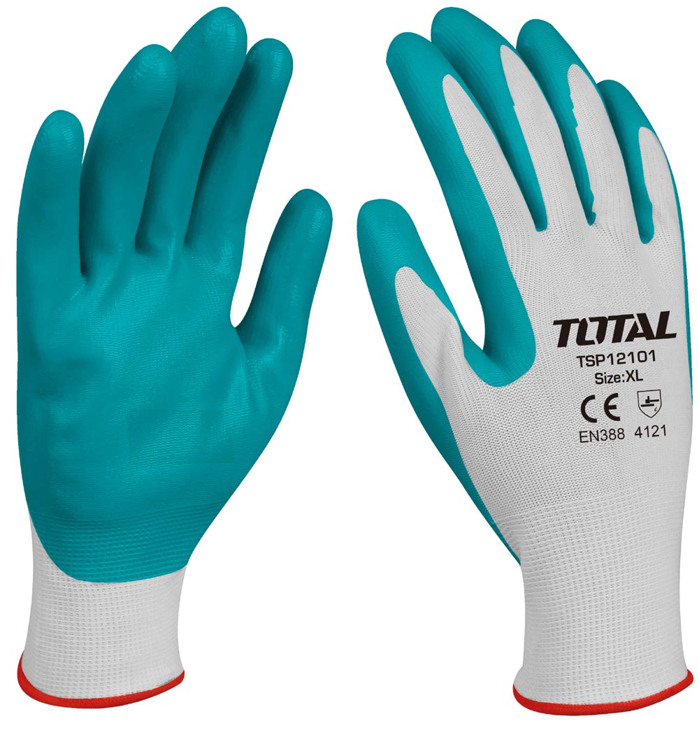 Total Tools 6Pcs XL Nitrile Gloves