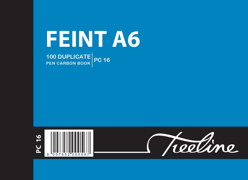 Treeline A6L – Duplicate Feint Pen Carbon Book 100’s – Pack of 10