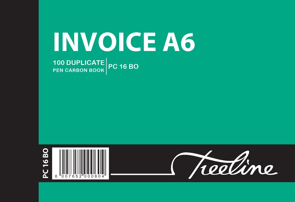 Treeline A6L – Duplicate Pen Carbon Book  –  Invoice – Pack of 10