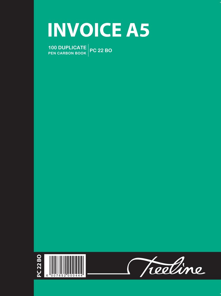 Treeline A5 – Duplicate Pen Carbon Book – Invoice – Pack of 5