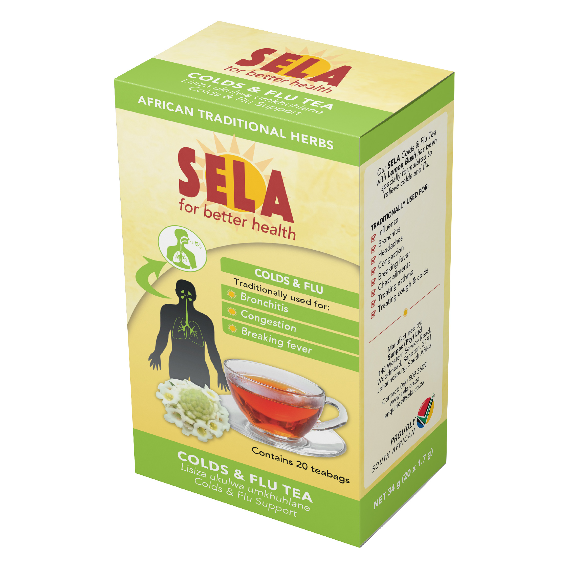 SELA Cold & Flu – 20 Tea Bags