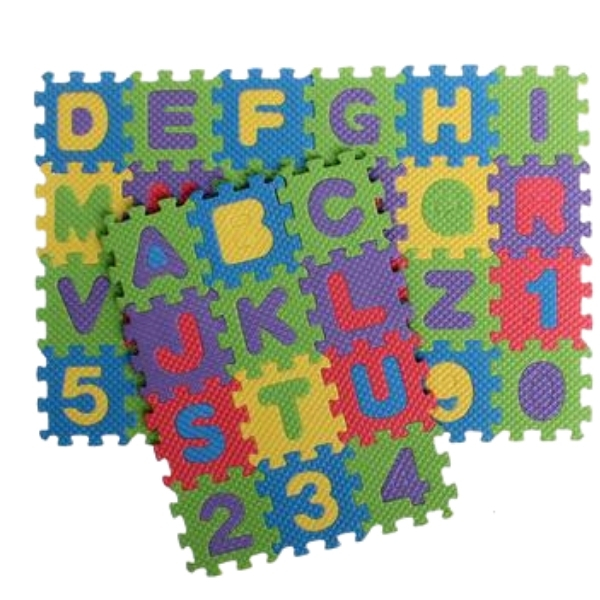 12 Pieces Mini Eva Puzzle Mats  – Pack of 3 (Alphabets & Numbers)