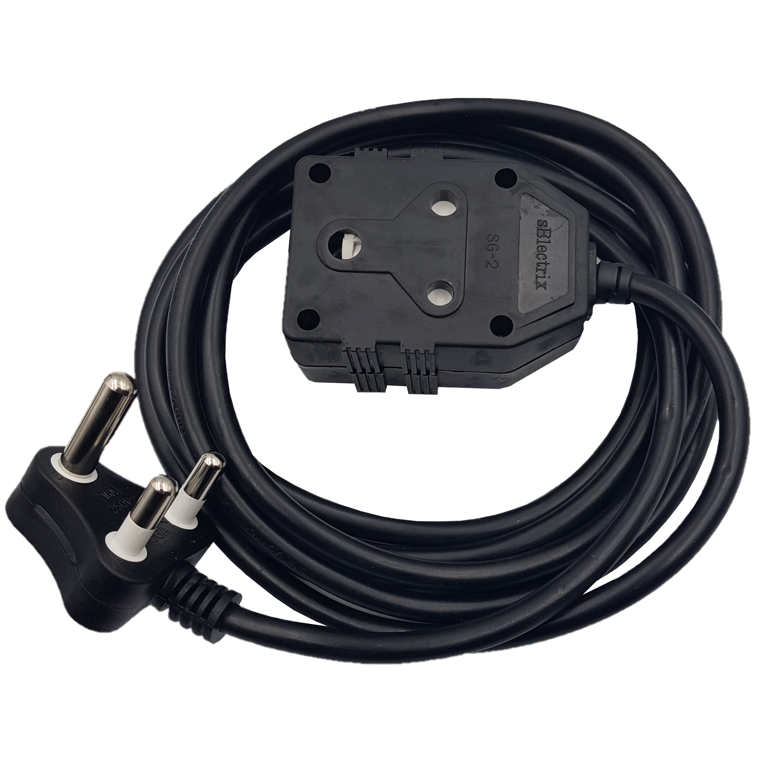 3M Heavy Duty 16A Extension Electrical Lead / Cord / Cable Black (E80A bl)