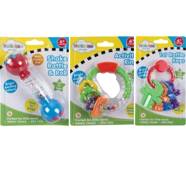 SourceDirect – Baby Rattle Toys Combo – Assorted Toys (6 Months +) – Blue