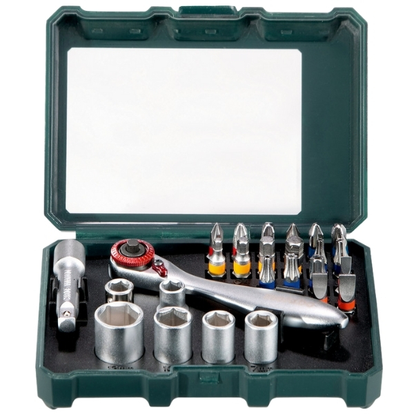 Metabo – Bit Box And Ratchet Set “SP” – 26 Pieces (626701000)