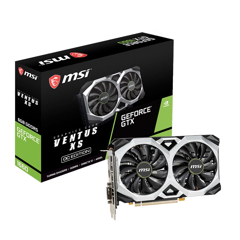 MSI GeForce GTX 1660 VENTUS XS 6GB GDDR5 OC Graphics Card