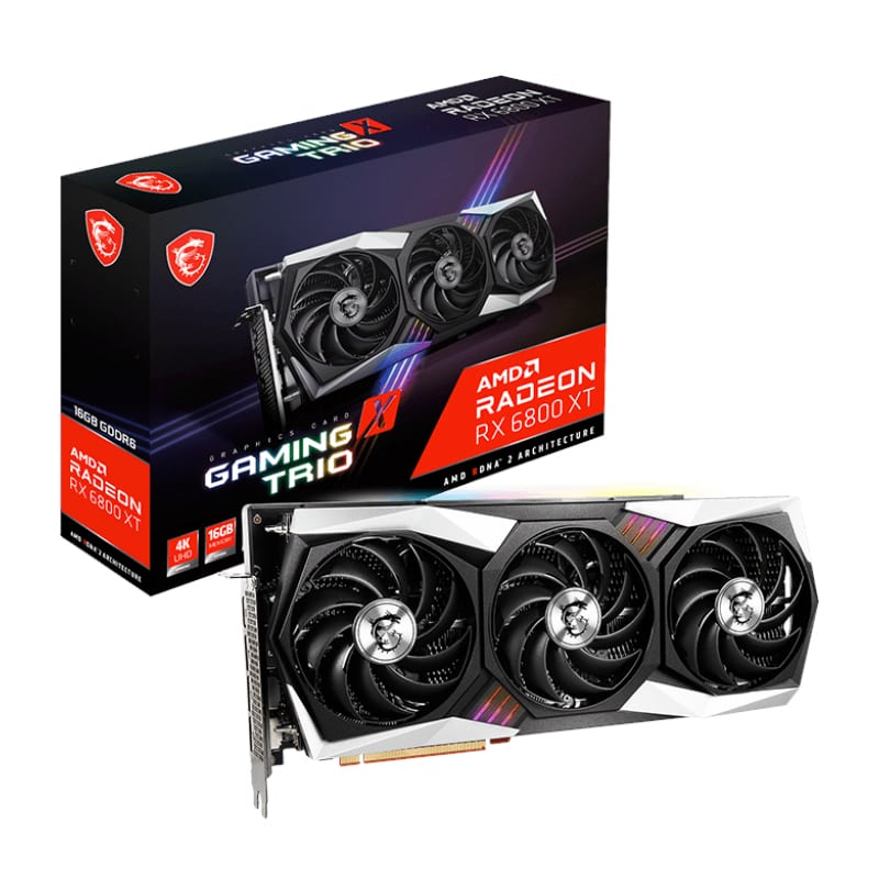 MSI Radeon RX 6800 XT Gaming X Trio 16GB 256-Bit GPU Graphics Card