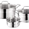 Jamie Oliver by Tefal Brushed Stainless Steel – 6 Piece Set Jamie Oliver by Tefal Brushed Stainless Steel – 6 Piece Set