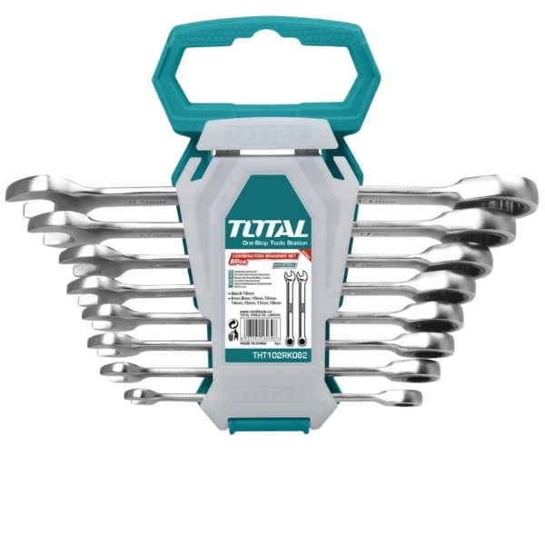 Total – Ratchet Spanner Set – 8 Pieces