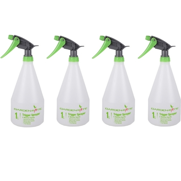 MTS – Trigger Sprayer / Handheld Spray Bottle – 1Litre (Pack of 4)