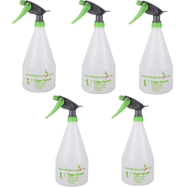 MTS – Trigger Sprayer / Handheld Spray Bottle – 1Litre (Pack of 5)