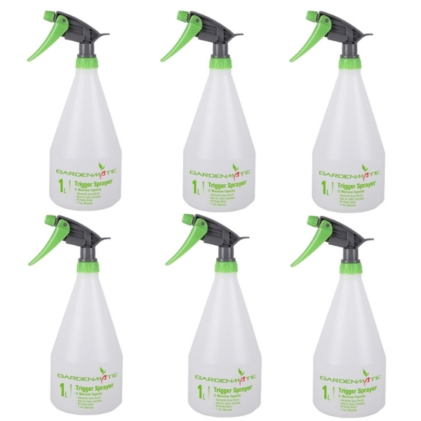 MTS – Trigger Sprayer / Handheld Spray Bottle – 1Litre (Pack of 6)