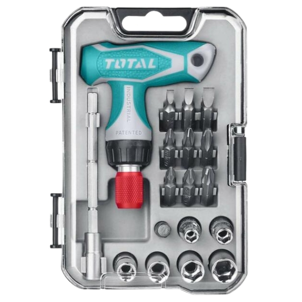 Total – T-handle Wrench Screwdriver Set – 24 Pieces