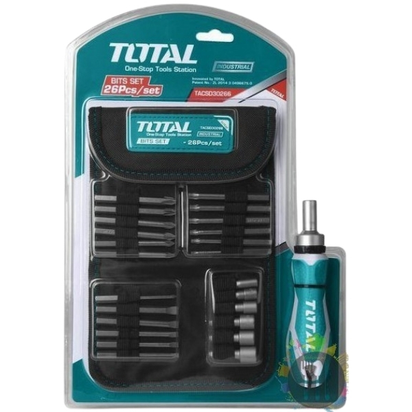 Total – Screwdriver Bit Set – (26 Pieces)