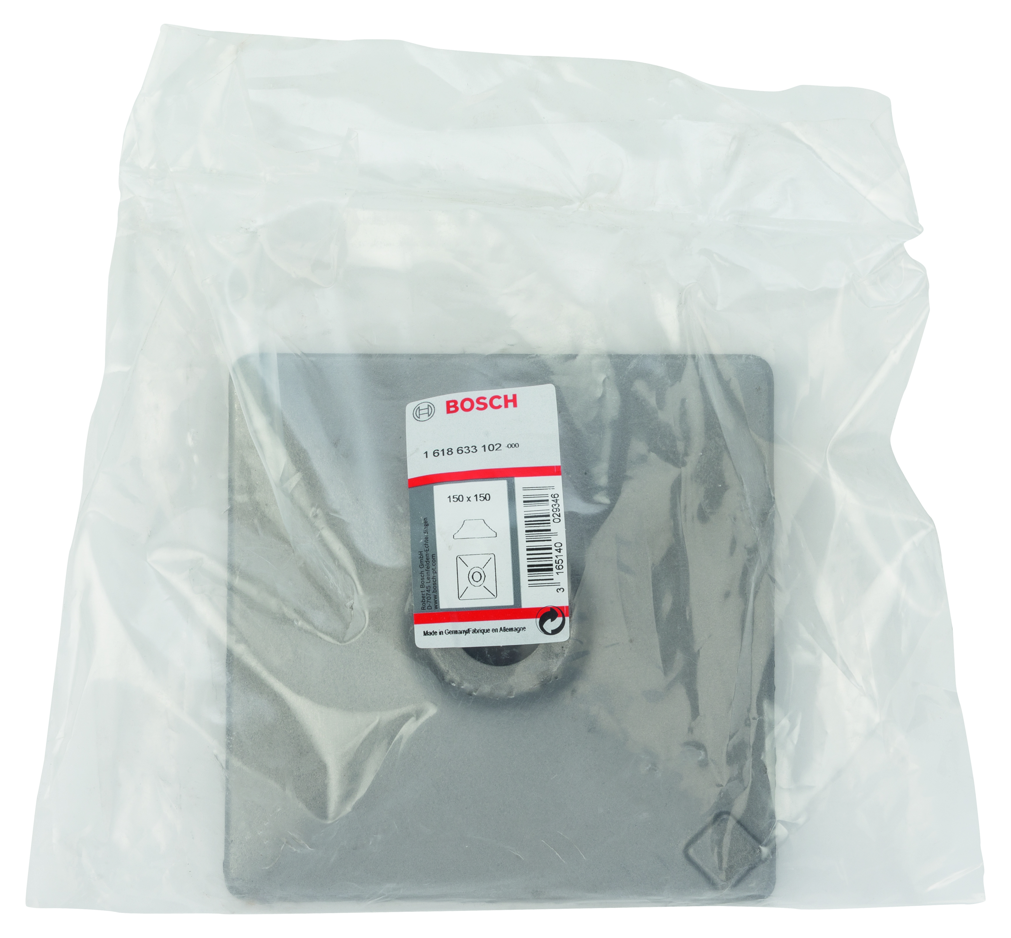 Tamping Plate for Toolholder 1618609003, 150 X 150mm