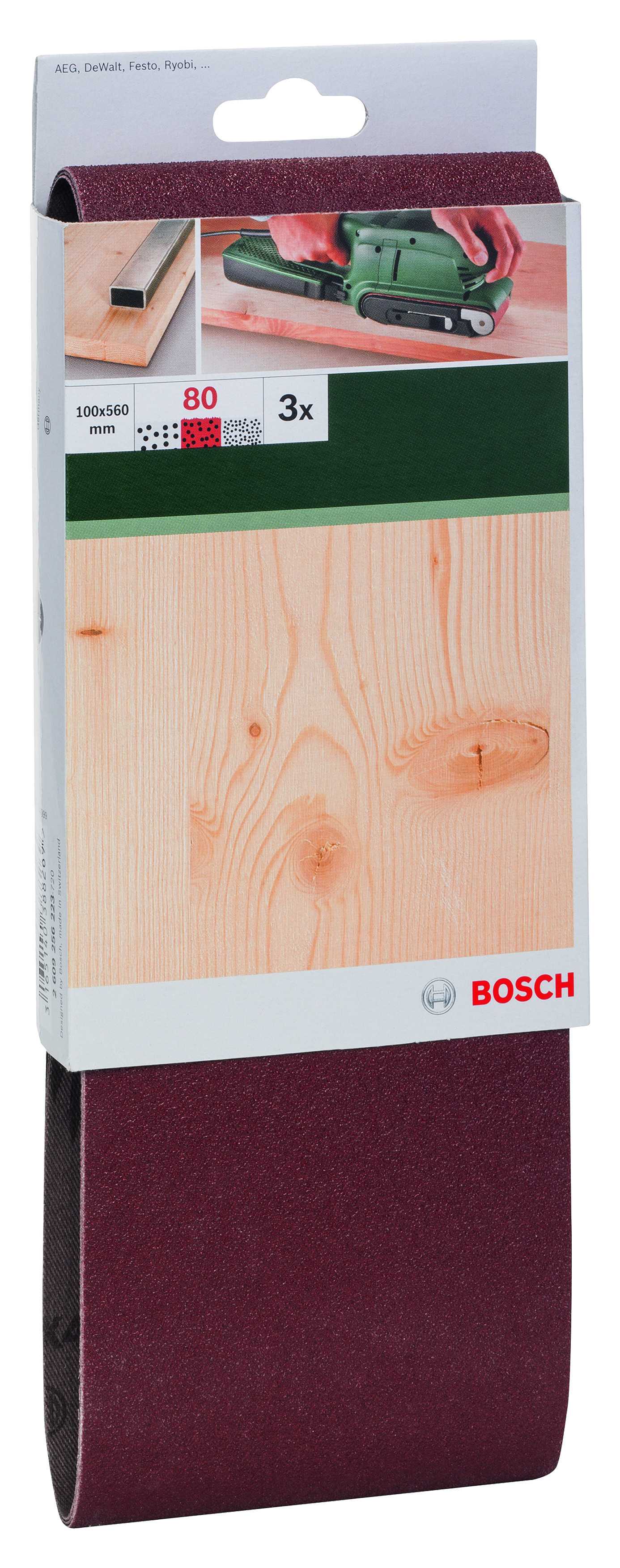 Sanding Bel Red Quality for Belt Sanders, 100 X 560mm, 40, 3 Piece