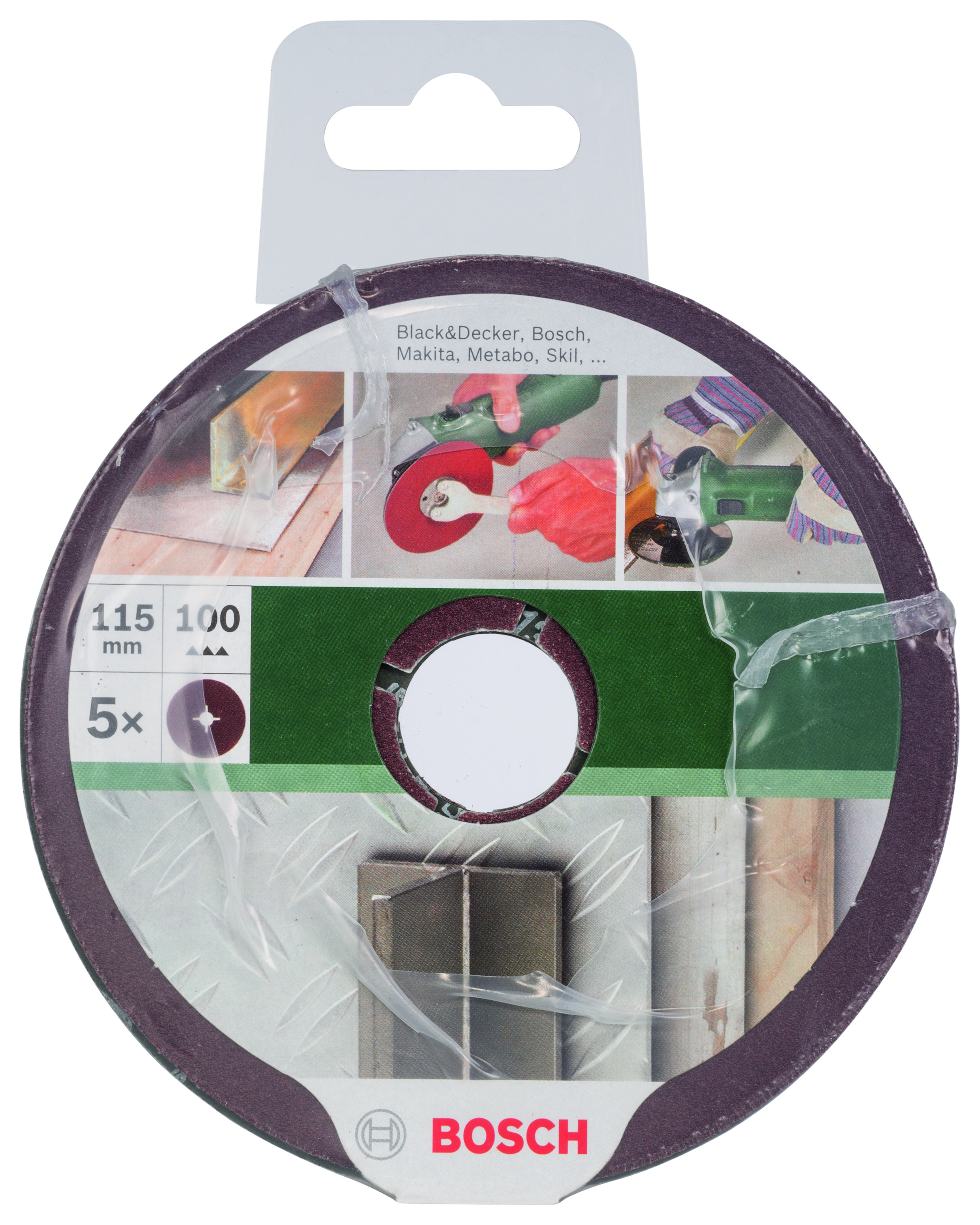 Fibre Sanding Disc for Angle Grinders, 115mm, 100, 5 Piece