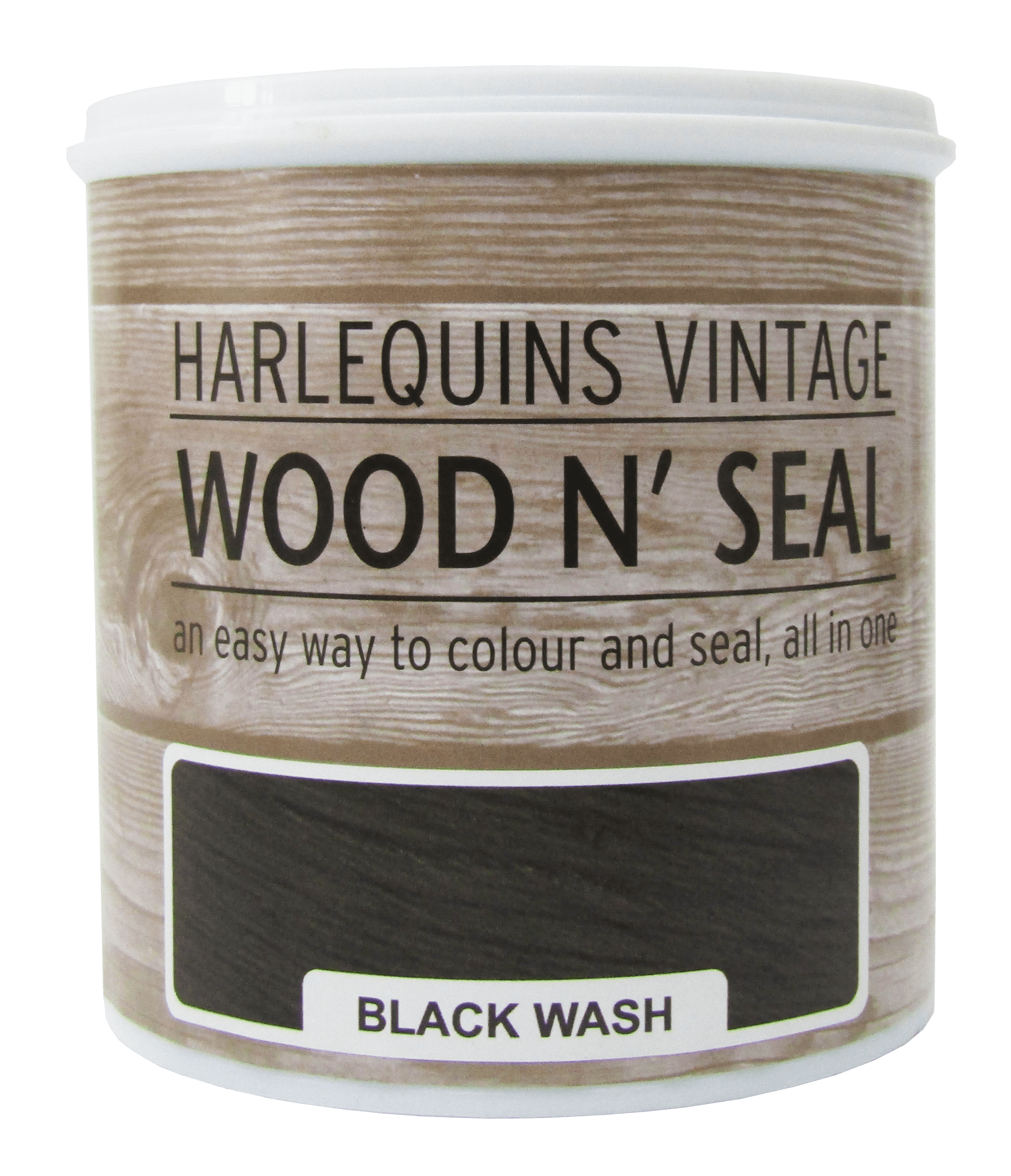Harlequin – Wood n’ Seal – Colour and Sealant for Raw Wood – 1 Litre – Black Wash