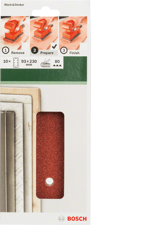 For orbital sanders 93 x 230 mm 80,8 hole 10 Piece clip on