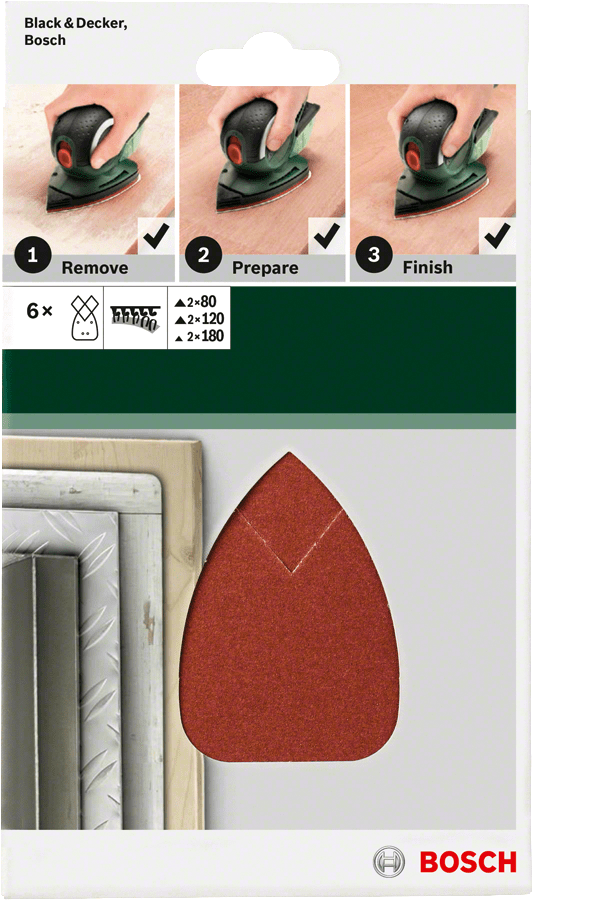 For multi-sanders 95 x 135 mm 80 180 6 Piece