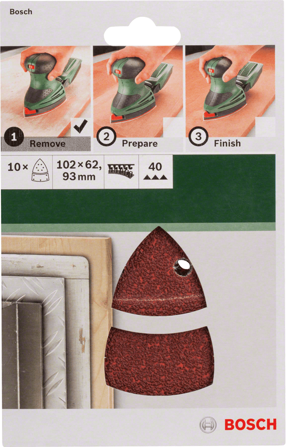 For multi-sanders 102 x 62/93 mm 40 10Piece