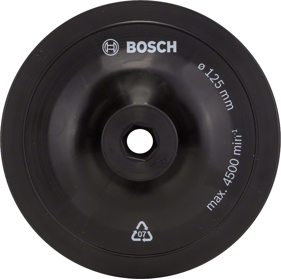 Sanding pad for drills clamping system 125 mm