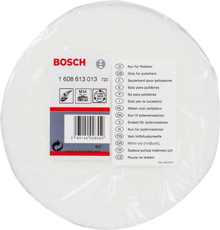 Polishing sponge for polishers M14 160 mm