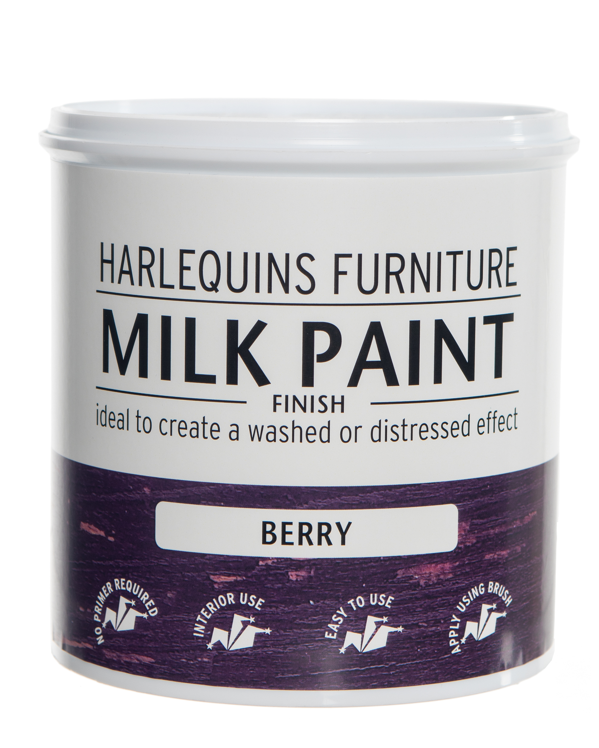 Harlequin – Milk Paint for Furniture, Walls & Decorative Items – 1 Litre – Berry